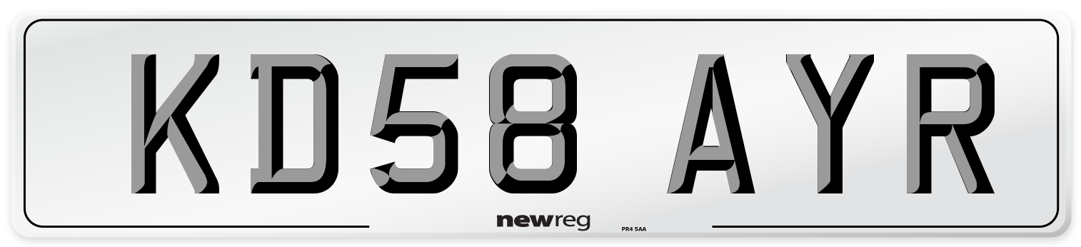KD58 AYR Number Plate from New Reg